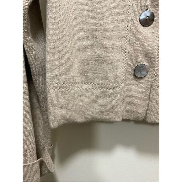 Never Worn - WISPR Tan Collared Boxy Cardigan with Cuffed Sleeves (Size XS) - Picture 3 of 4
